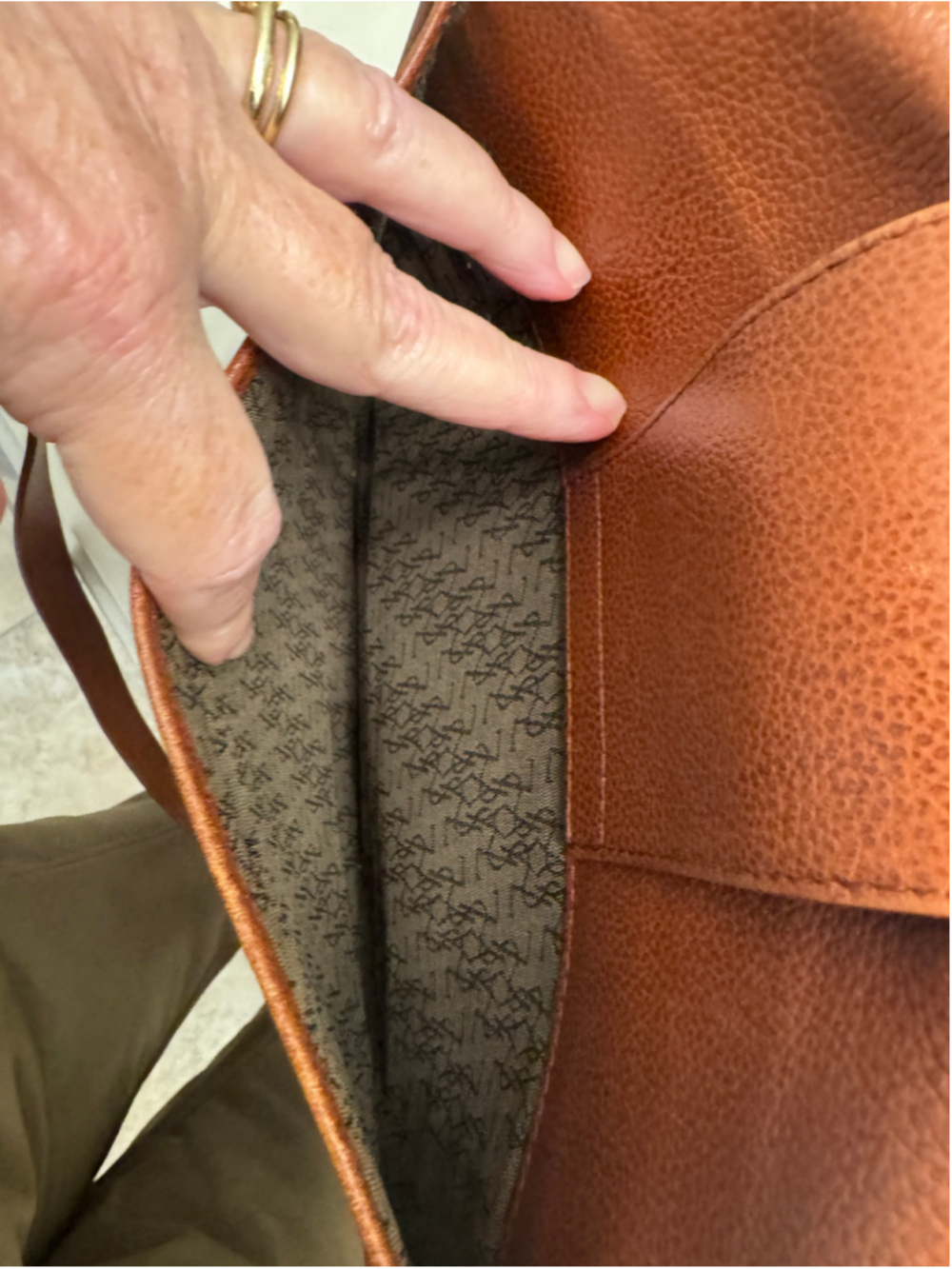 YSL Brown Leather Saddle Crossbody Vintage Bag - Picture 8 of 15